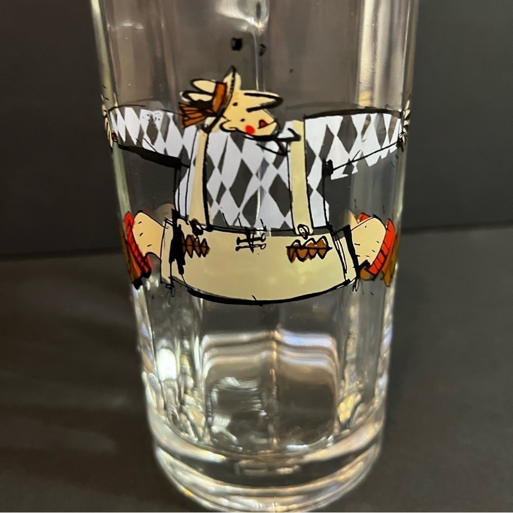 Ritzenhoff Glass Beer Mug Stefanie Clemen Clinging Bavarian German Man Festival